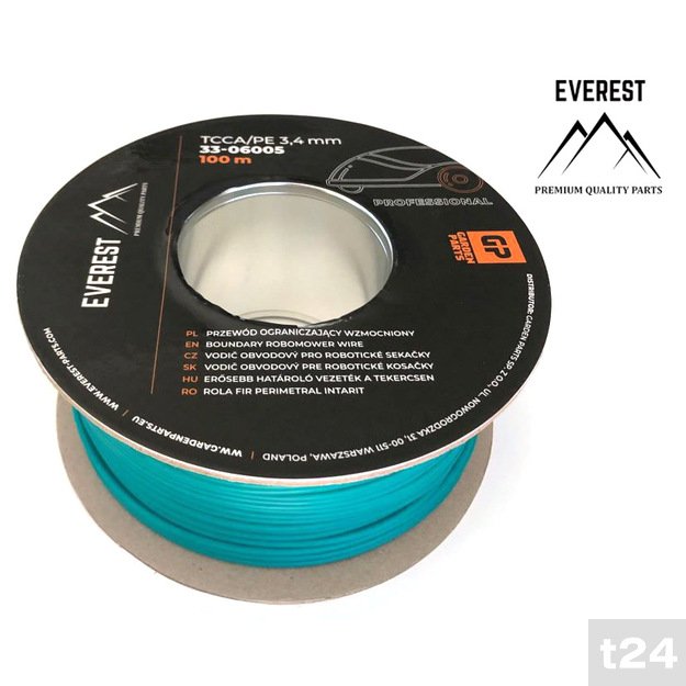 ROBOTINĖMS vejapjovėms TCCA/PE 3,4 mm 100 m EVEREST SUstiprintos grandinės vadovas