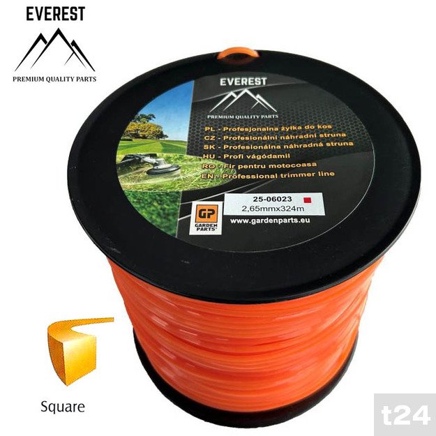 Pjovimo gija – kvadratinė 2.65 mm x 324 m, EVEREST
