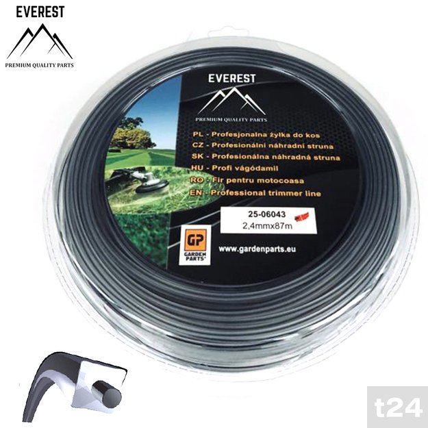 Pjovimo gija – DUAL POWER LINE 2.4 mm x 87 m, EVEREST  