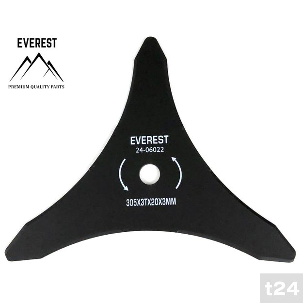 Universalus pjovimo diskas, 3 dantų, angos skersmuo 20 mm, plotis 305 mm, storis 3 mm, EVEREST  