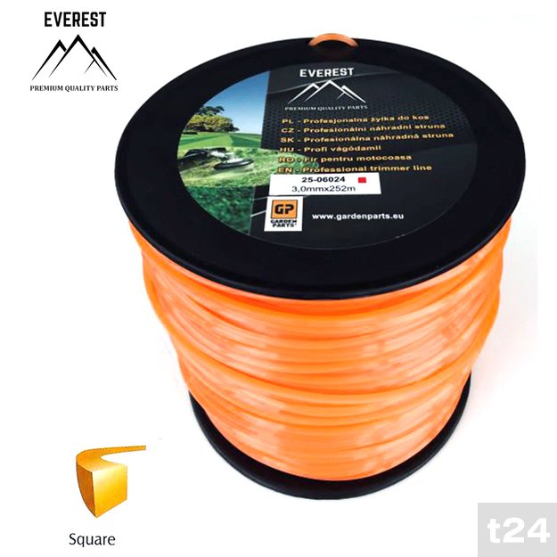 Pjovimo gija – kvadratinė 3.0 mm x 252 m, EVEREST  