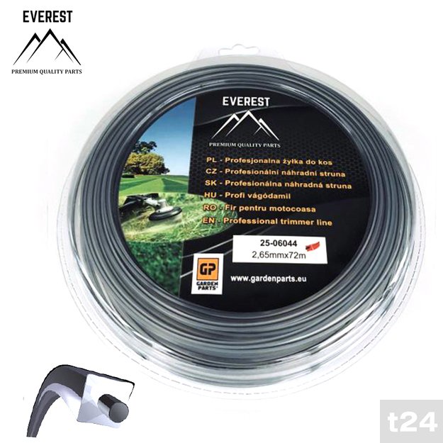 Pjovimo gija – DUAL POWER LINE 2.65 mm x 72 m, EVEREST  