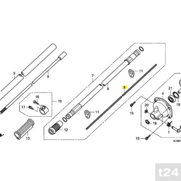 Lankstus velenas Honda UMR435T