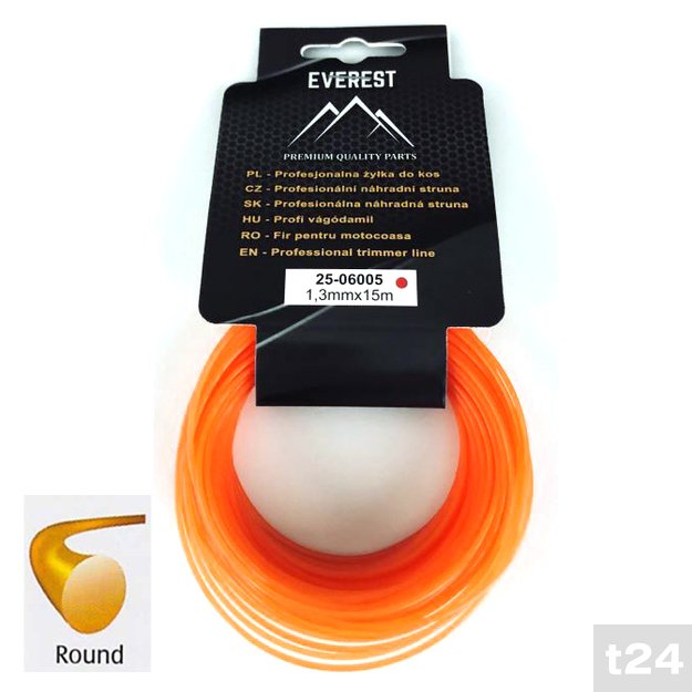 Pjovimo gija - guľatá 1.3mm 15M EVEREST