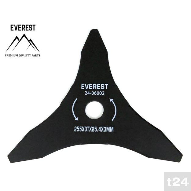 Universalus pjovimo diskas, 3 dantų, angos skersmuo 25.4 mm, plotis 255 mm, storis 3 mm, EVEREST  