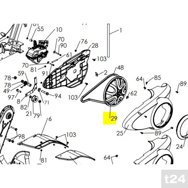 Skriemulys diržo Pubert Vario 65BC ( Dia:260)