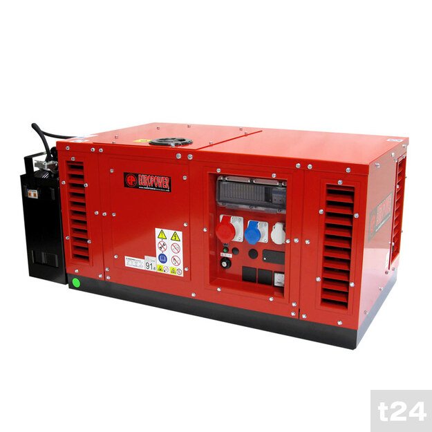 Benz. trifazis el. generatorius Europower EPS15000TE + AVR + automatika (15 kVA; Honda)