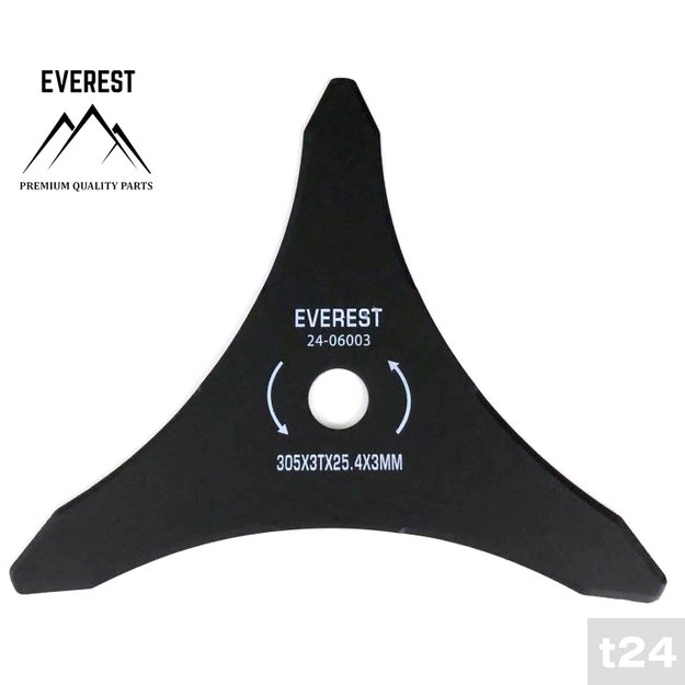 Universalus pjovimo diskas, 3 dantų, angos skersmuo 25.4 mm, plotis 305 mm, storis 3 mm, EVEREST  