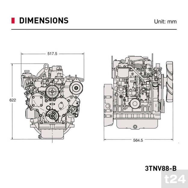 ENGINE YANMAR 3TNV 76 9500482609 Variklis dyzelinis 2