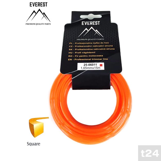 Pjovimo gija – kvadratinė 1.65 mm x 15 m, Everest