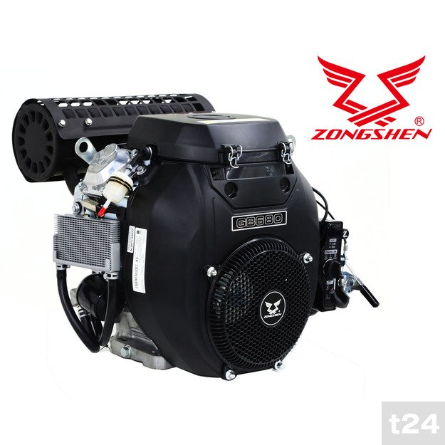 Variklis ZONGSHEN GB680 680cc 22 AG, dvigubas horizontalus velenas 25.4 mm  